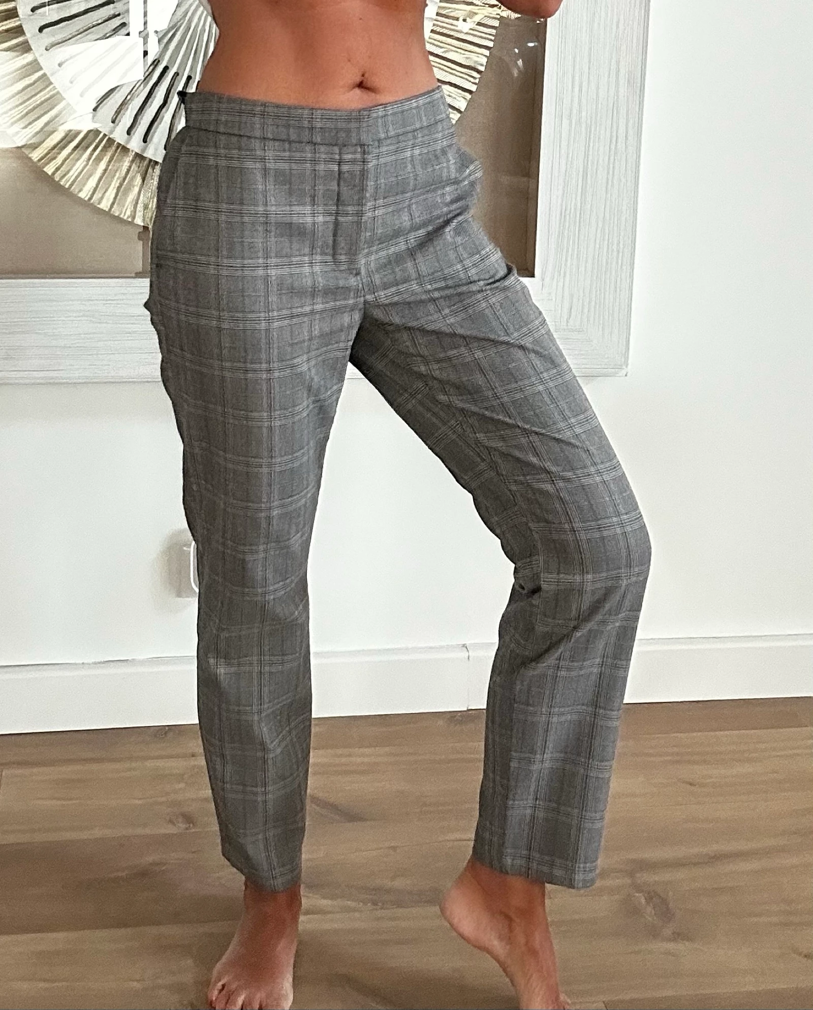 Zara Prince-of-Wales grey checkered trousers size L – photo 3